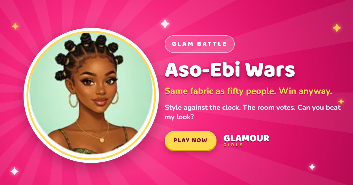 Aso-Ebi Wars illustrated game card