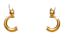Gold door-knocker earrings